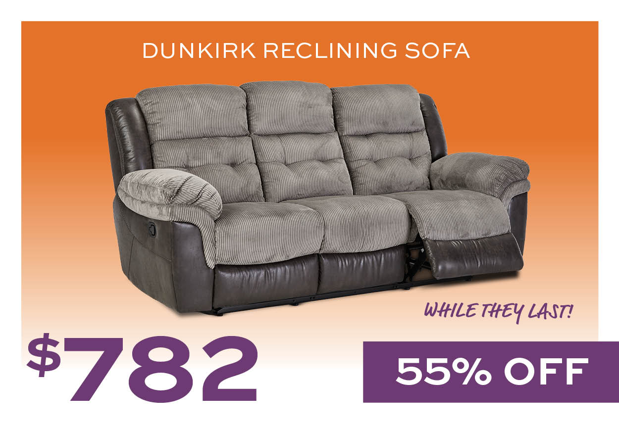 Dunkirk Reclining Sofa $782