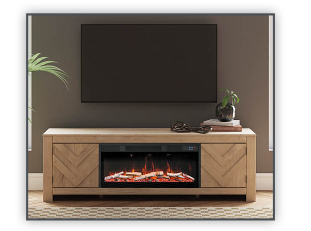 Cayboni 71 Inch Fireplace TV Stand