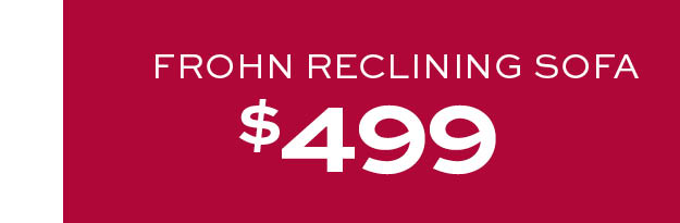Ashley Frohn Reclining Sofa $499