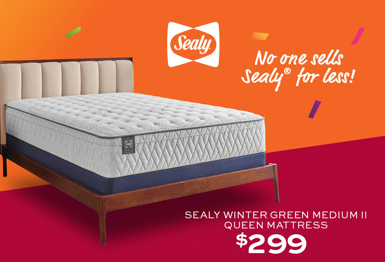 Sealy Winter Green Medium II Queen Mattress $299
