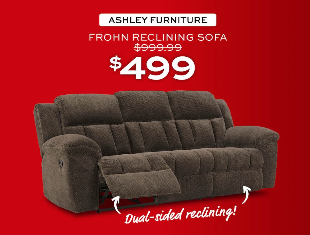 Ashley Furniture Frohn Reclining Sofa $499