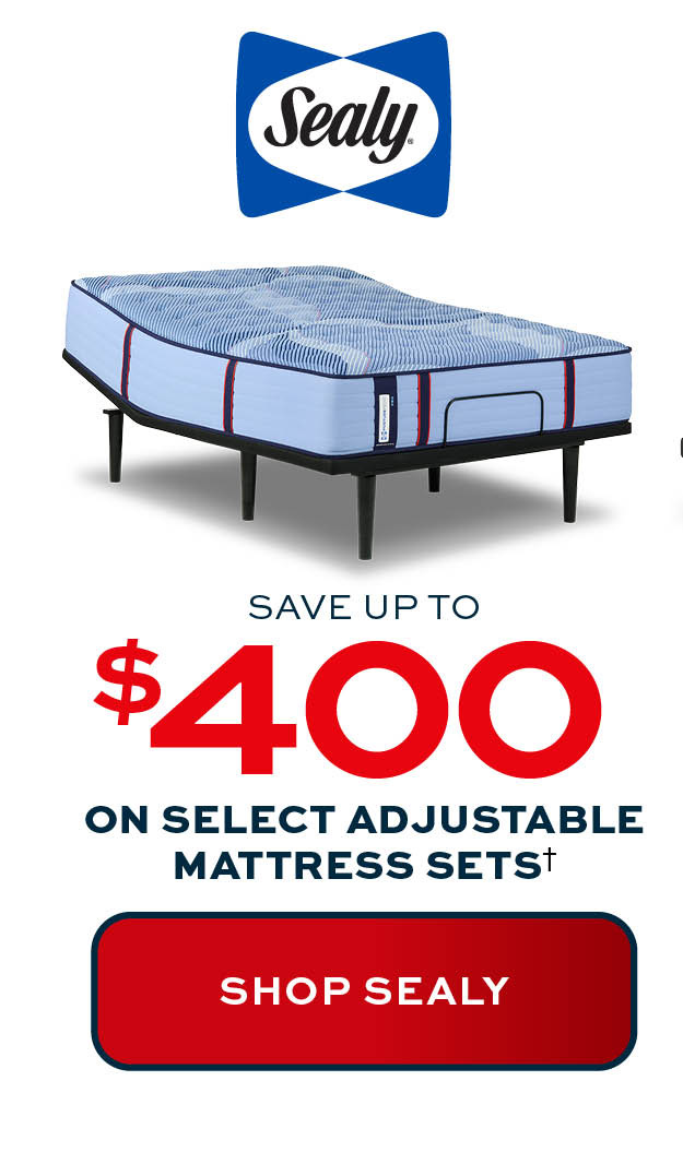 Save up to $400 on select adjustable mattress sets* learn more