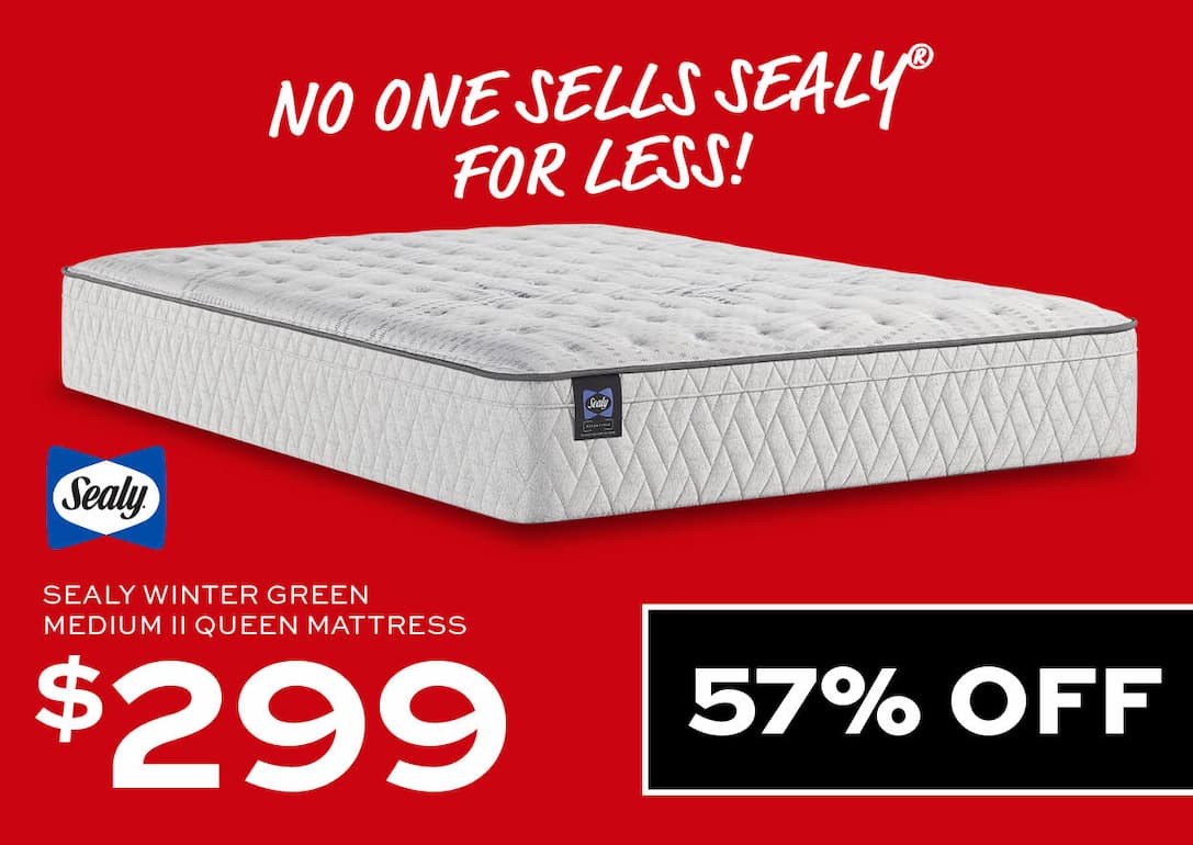 Sealy Winter Green Medium II Queen Mattress $299