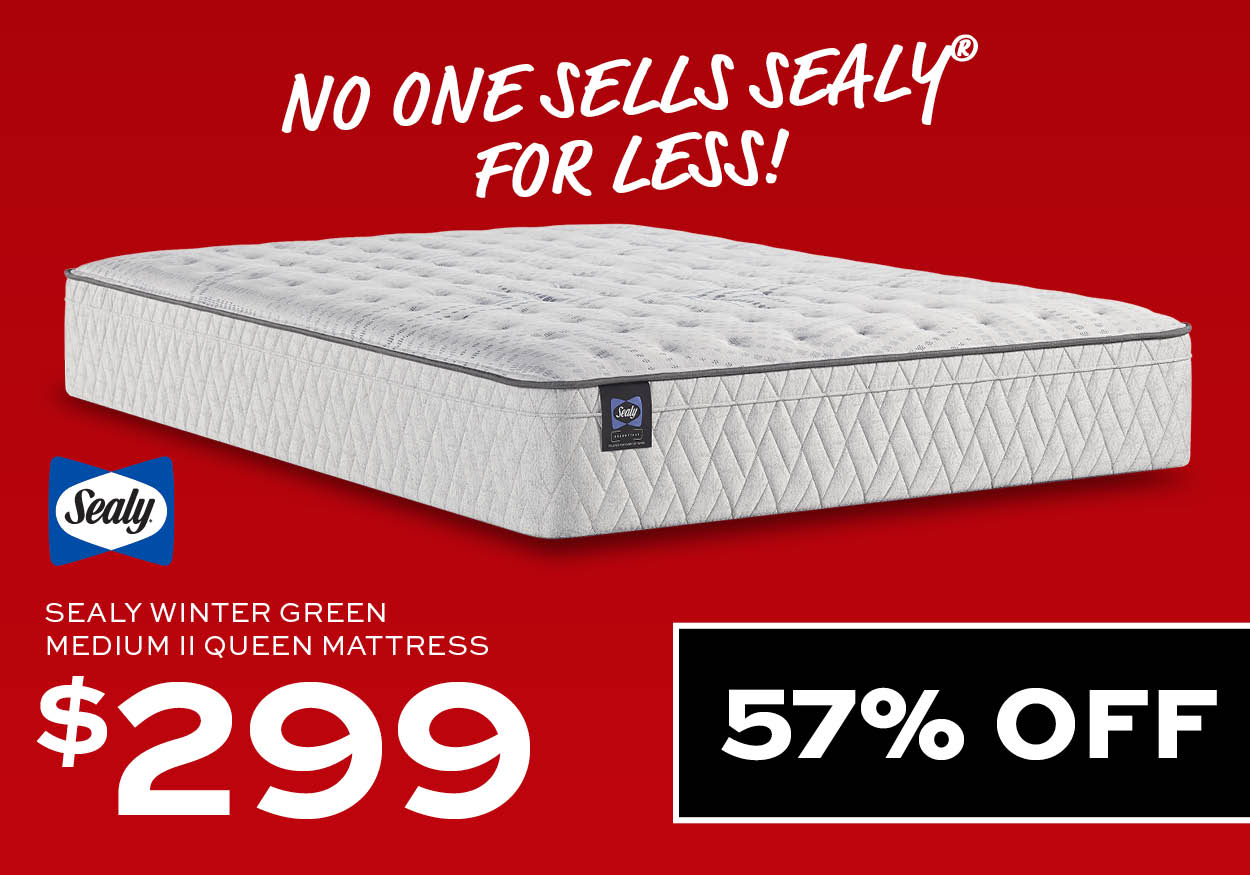 Sealy Winter Green Medium II Queen Mattress $299
