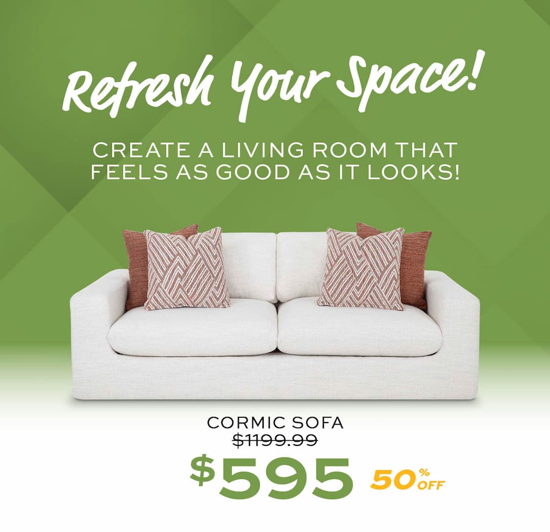 Refresh your space! Cormic Sofa $595