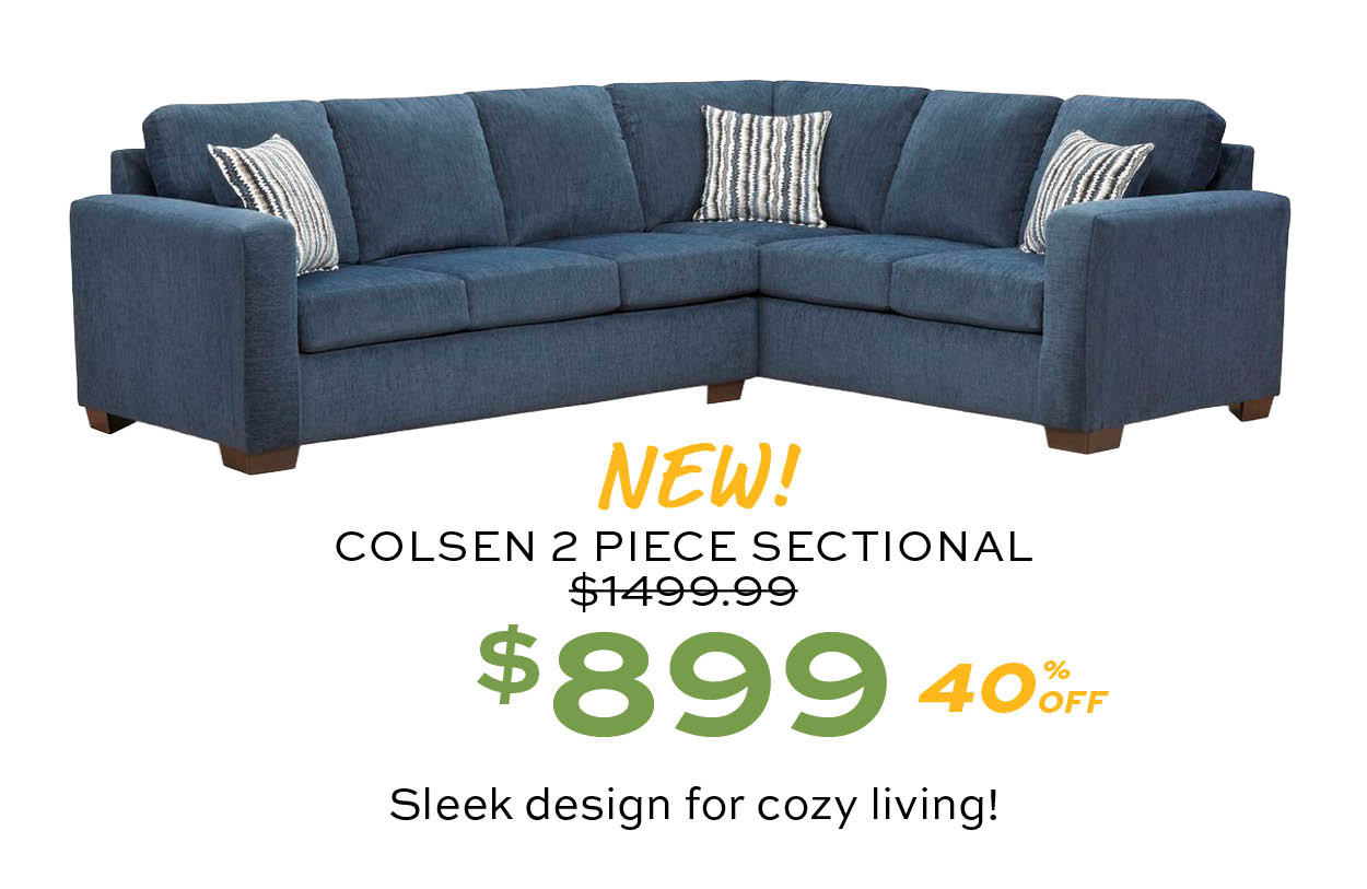 Colsen 2 Piece Sectional $899