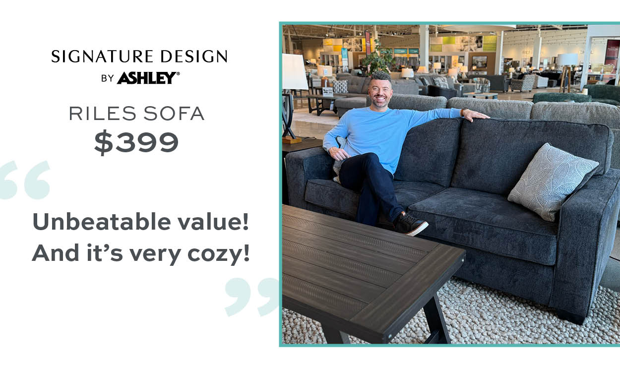 Ashley Riles Sofa $399