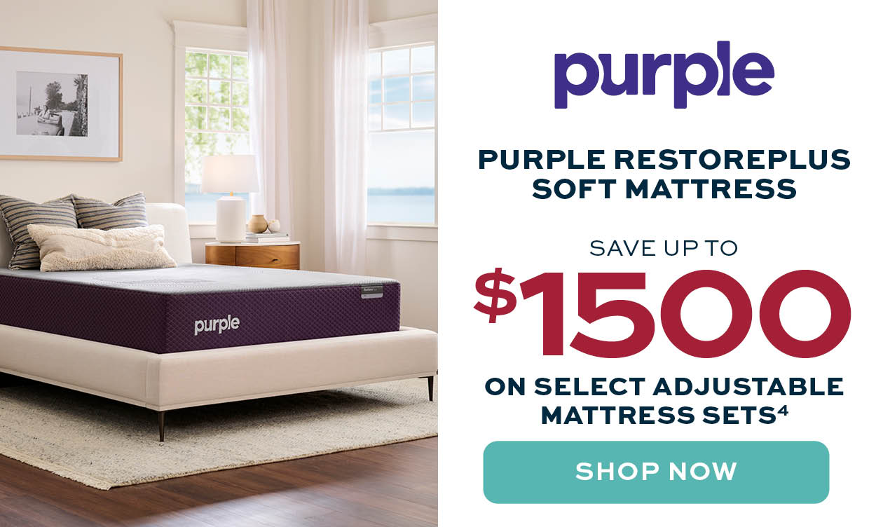Purple. Save ip to $1500 on select adjustable mattress sets* learn more