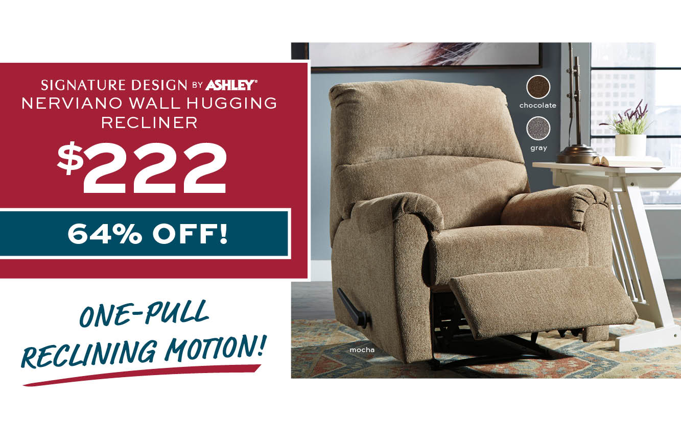 Ashley Nerviano Wall Hugging Recliner $222