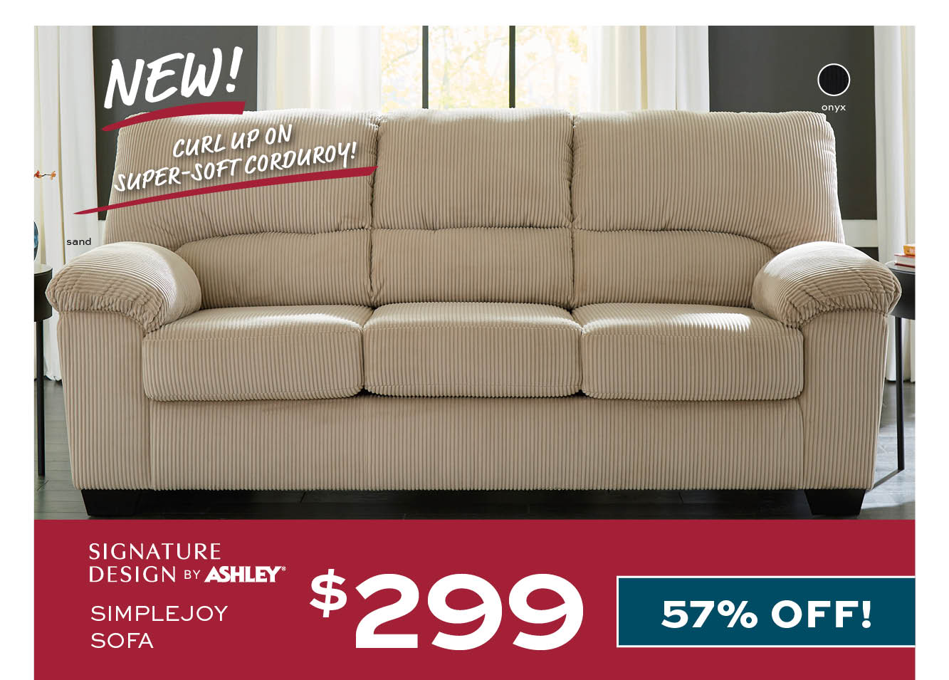 Ashley SimpleJoy Sofa $299