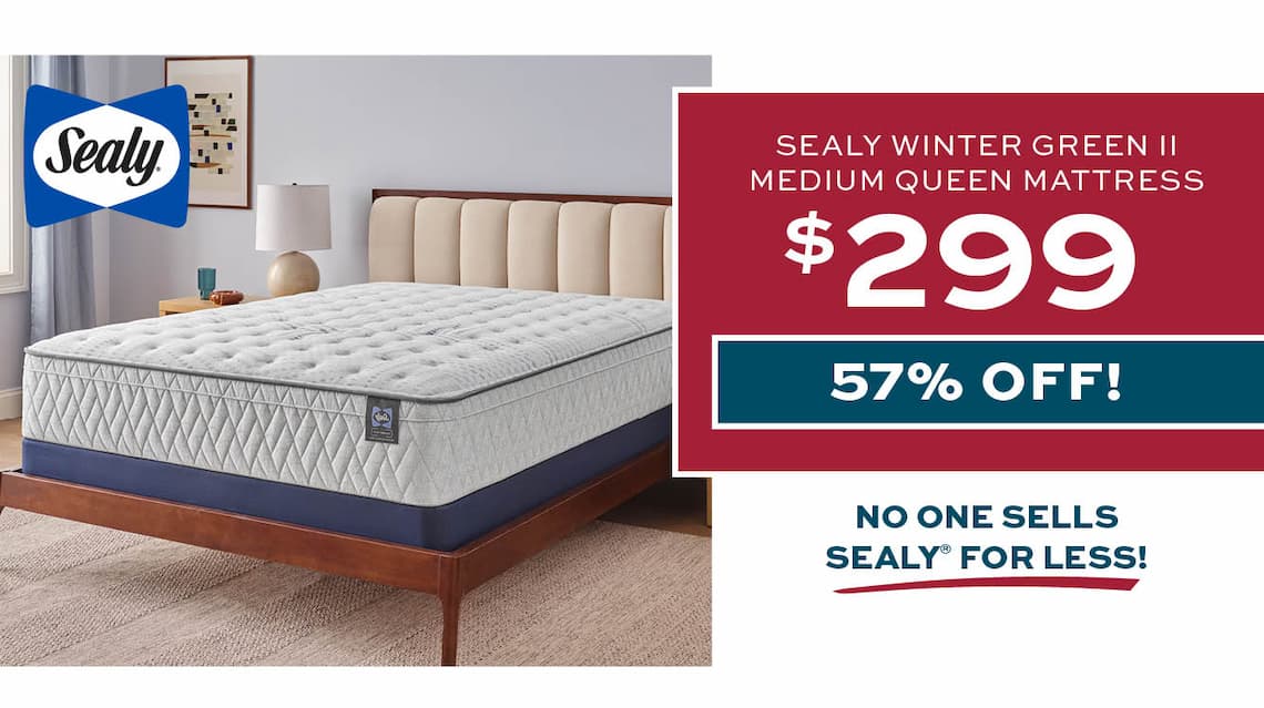 Sealy Winter Green II Medium Queen Mattress $299