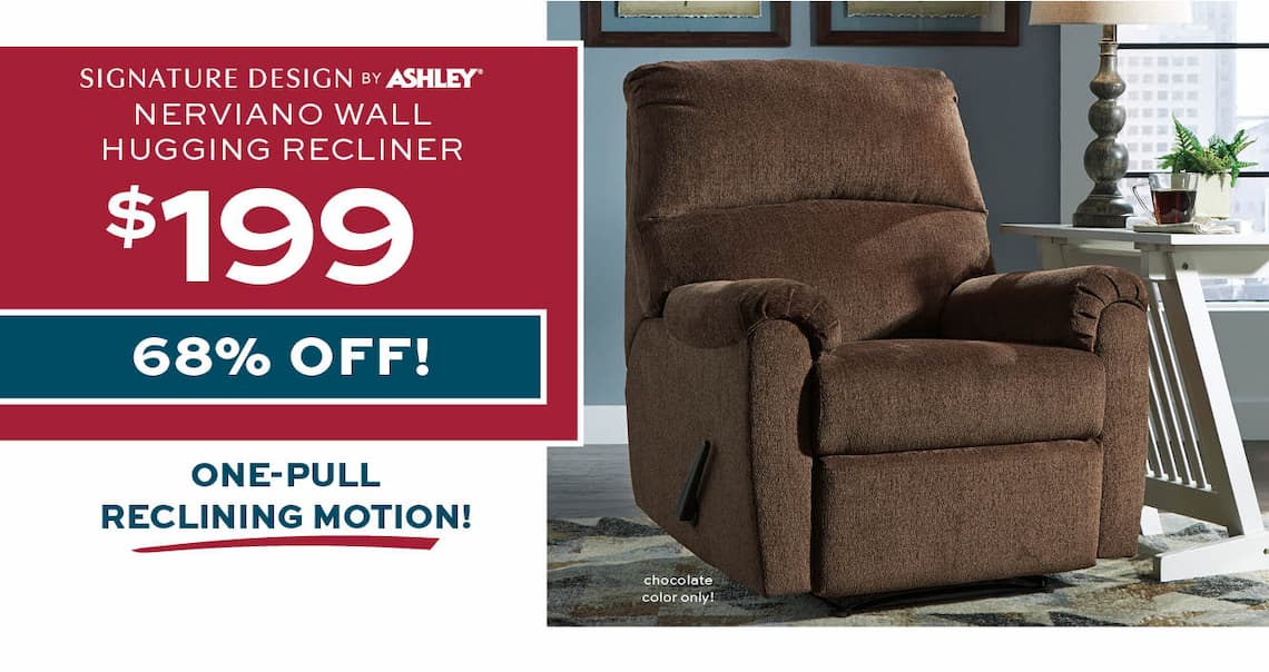 Ashley Nerviano Wall Hugging Recliner $199