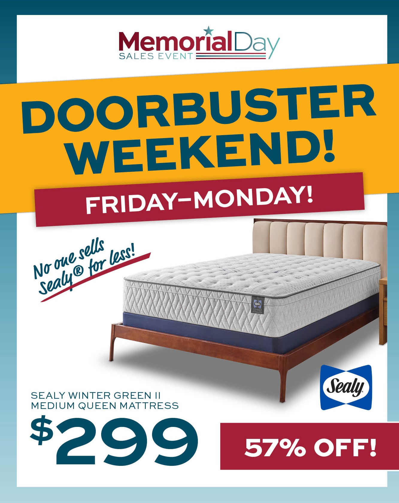 Sealy Winter Green II Medium Queen Mattress $299
