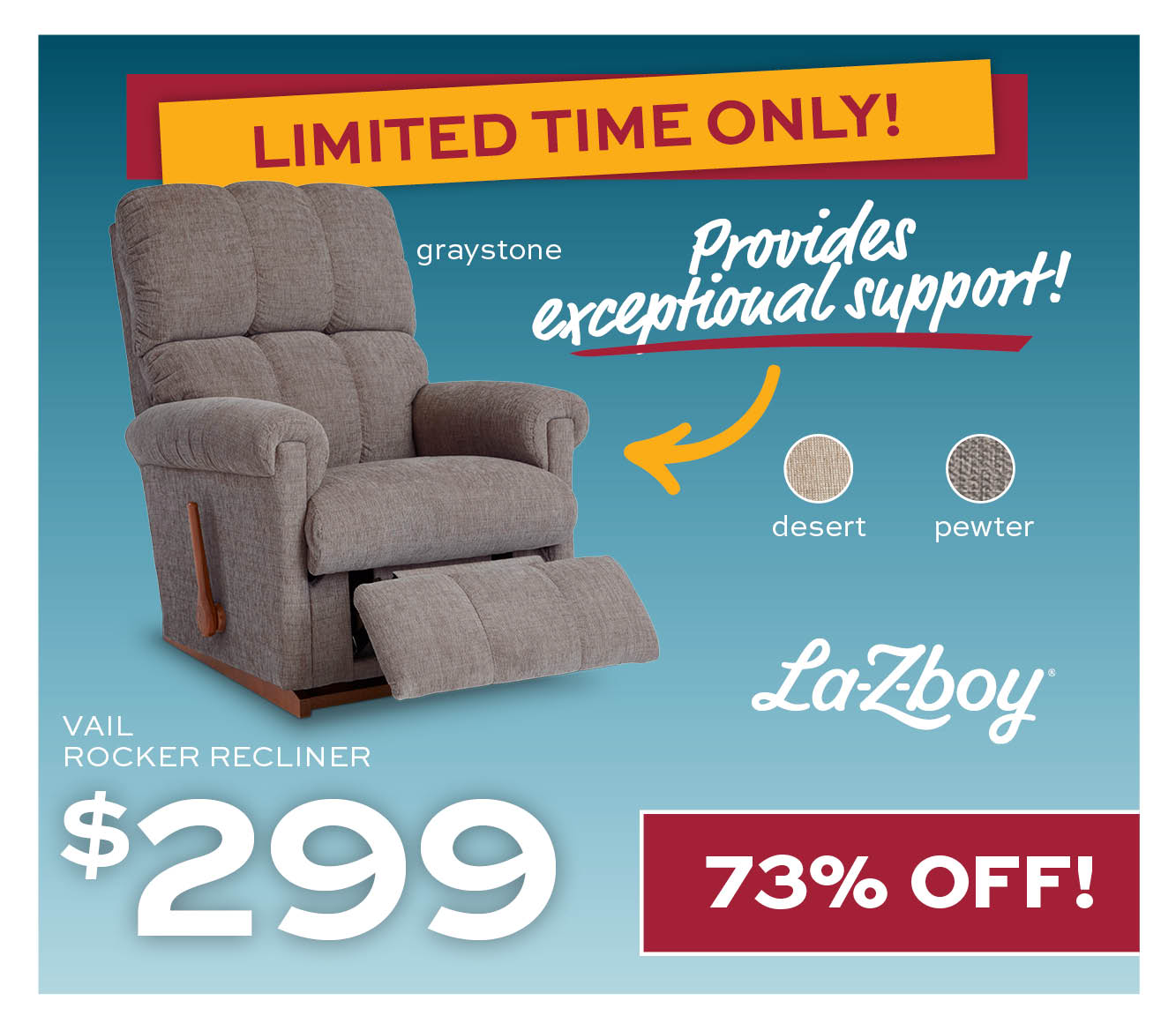 La-Z-Boy Vail Rocker Recliner $299