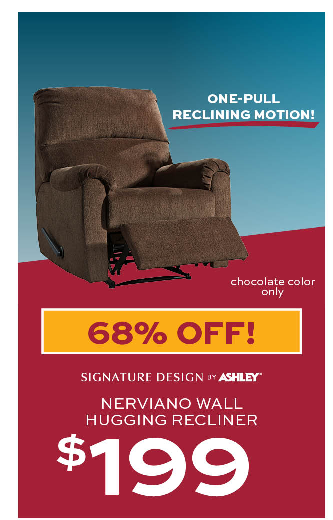 Ashley Nerviano Wall Hugging Recliner $199