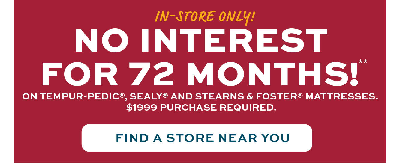 No interest for 72 months* learn more