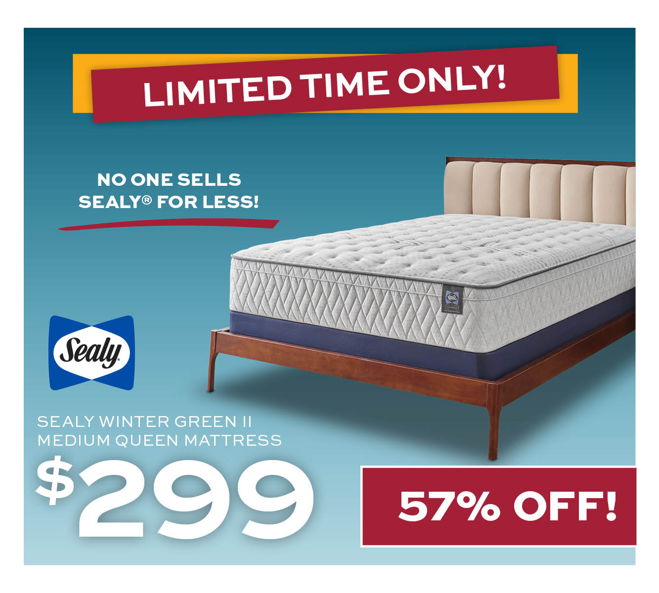 Sealy Winter Green II Medium Queen Mattress $299