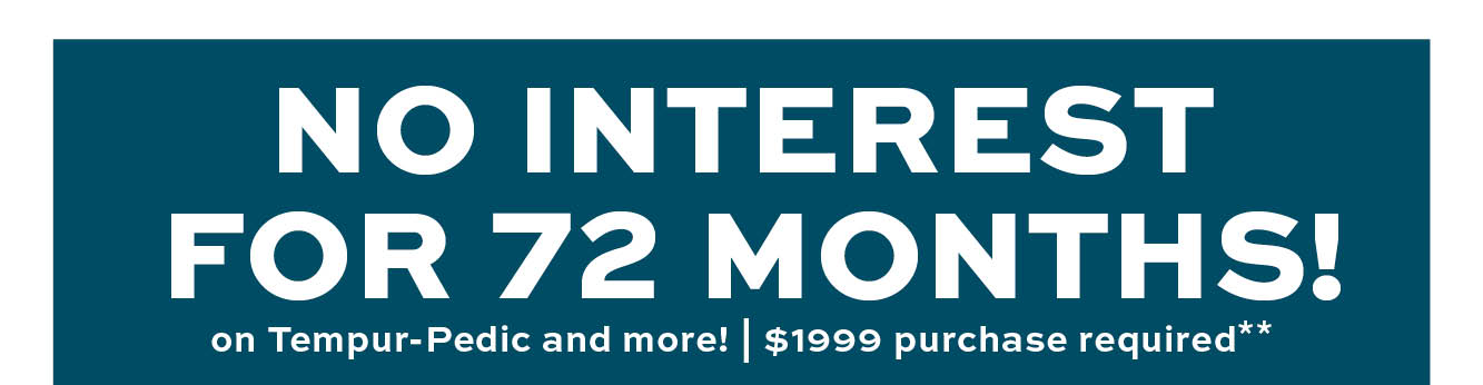 No interest for 72 months* learn more
