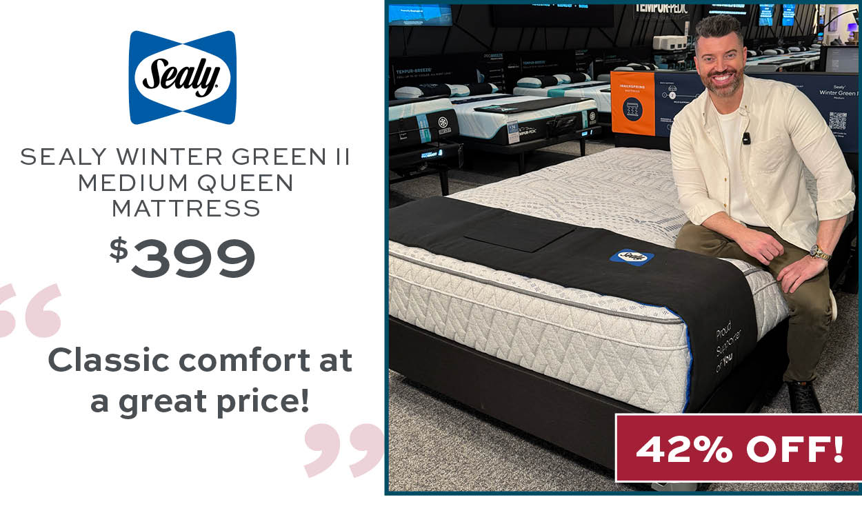 Sealy Winter Green II Medium Queen Mattress $399