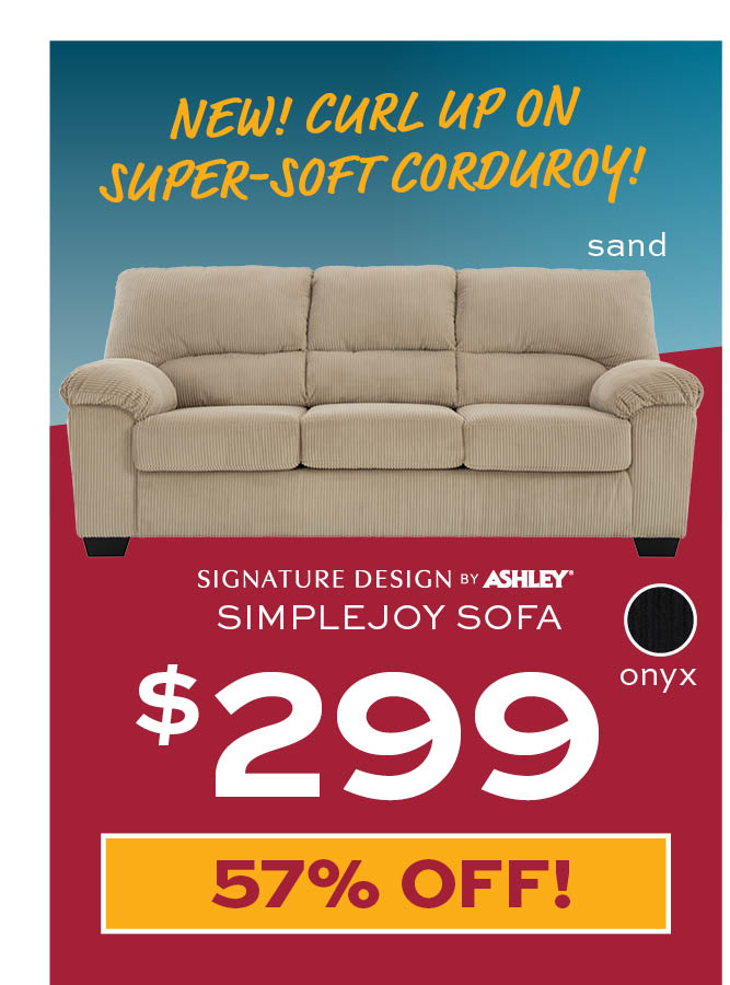 Ashley SimpleJoy Sofa $299 