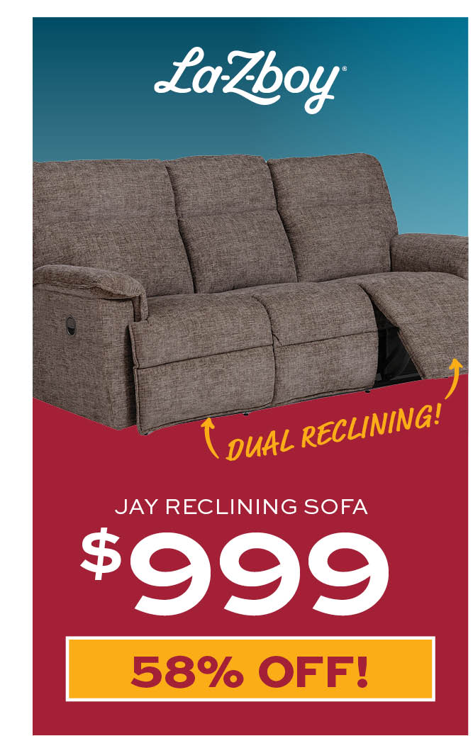 La-Z-Boy Jay Reclining Sofa $999
