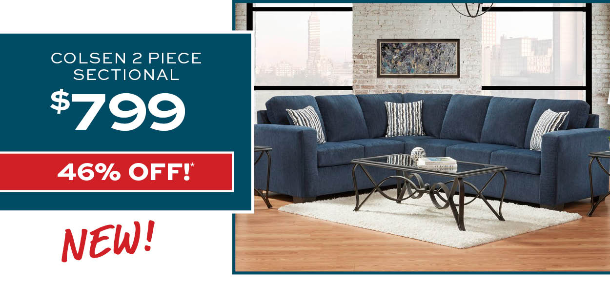 Colsen 2 Piece Sectional $799