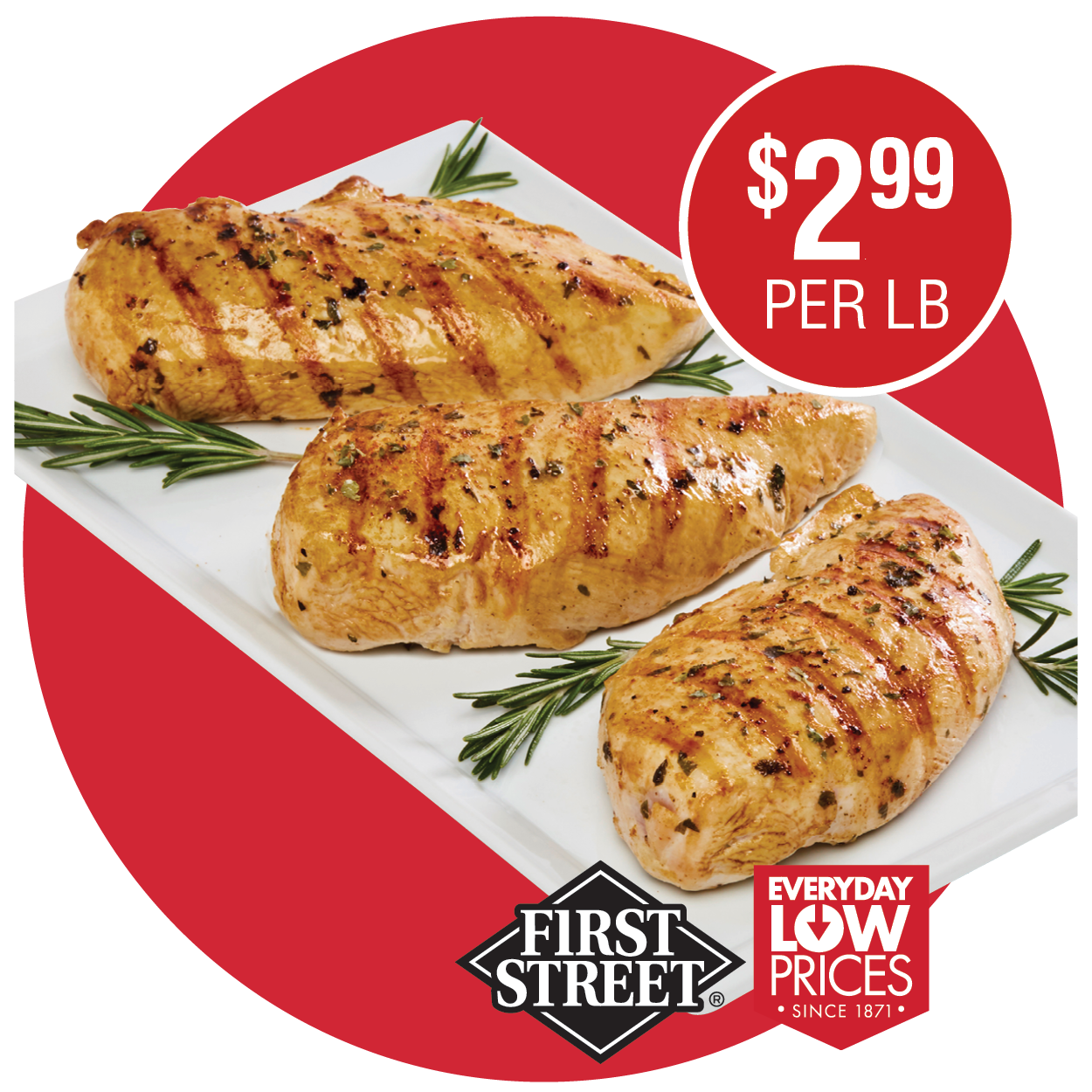 FIRST STREET FRESH BONELESS SKINLESS CHICKEN BREASTS