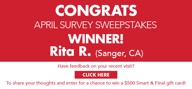 April Survey Winner