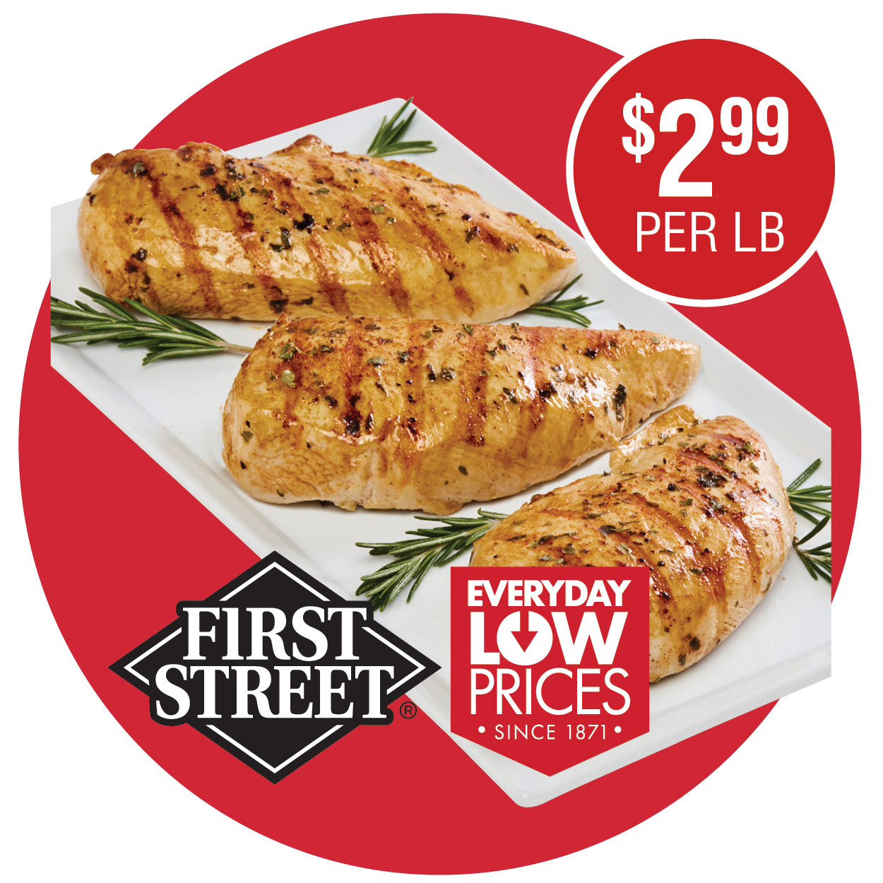 FIRST STREET FRESH BONELESS SKINLESS CHICKEN BREASTS