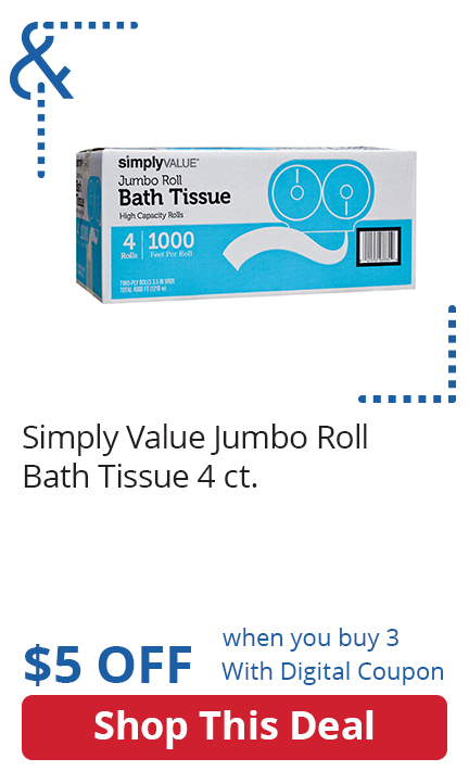 Simply Value Jumbo Roll Bath Tissue