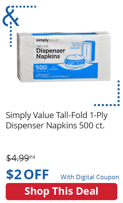 Simply Value Tall-Fold Dispenser Napkins