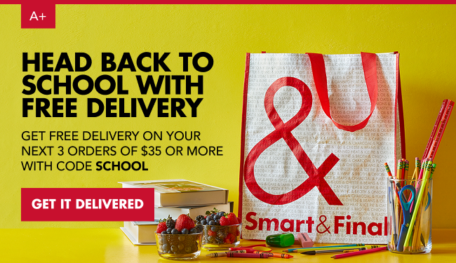 Get an "A" in Back to School prep with FREE DELIVERY