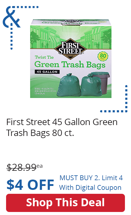 FS 45 Gal Green Trsh Bag