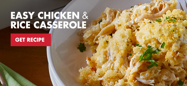 Chicken & rice casserole recipe
