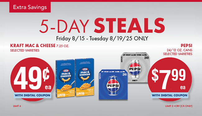 5-Day Steals panel