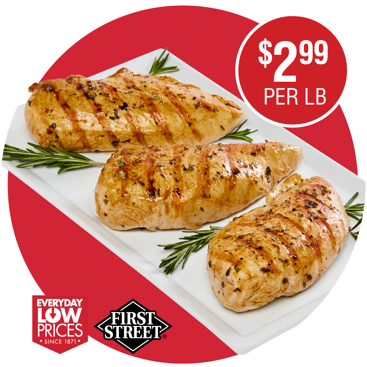 FIRST STREET FRESH BONELESS SKINLESS CHICKEN BREASTS