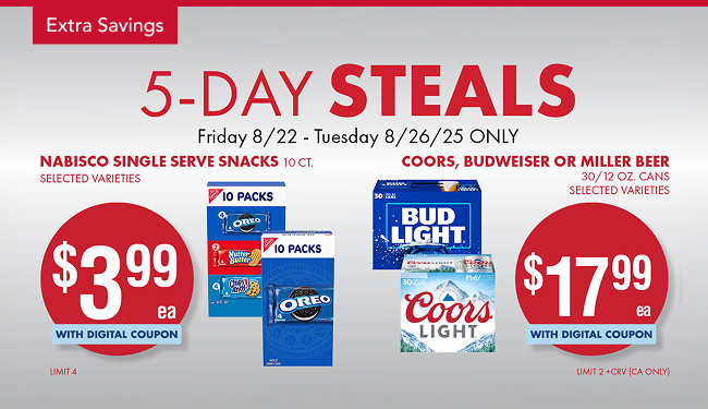 5-Day Steals panel