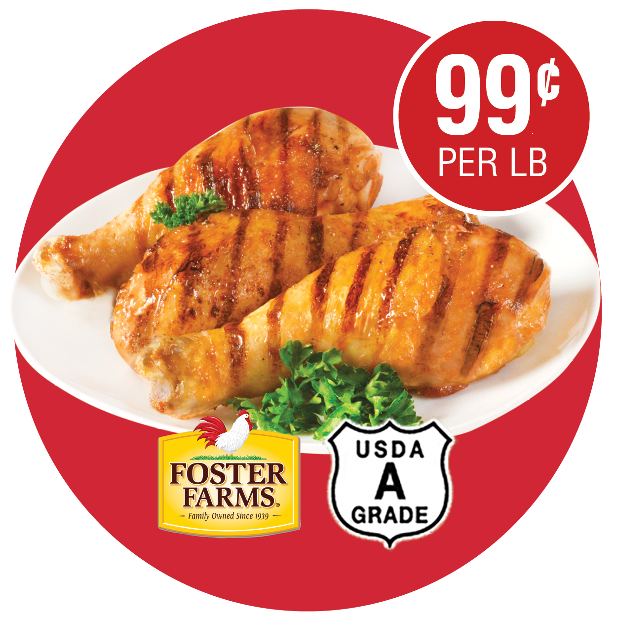 FOSTER FARMS FRESH CHICKEN DRUMSTICKS
