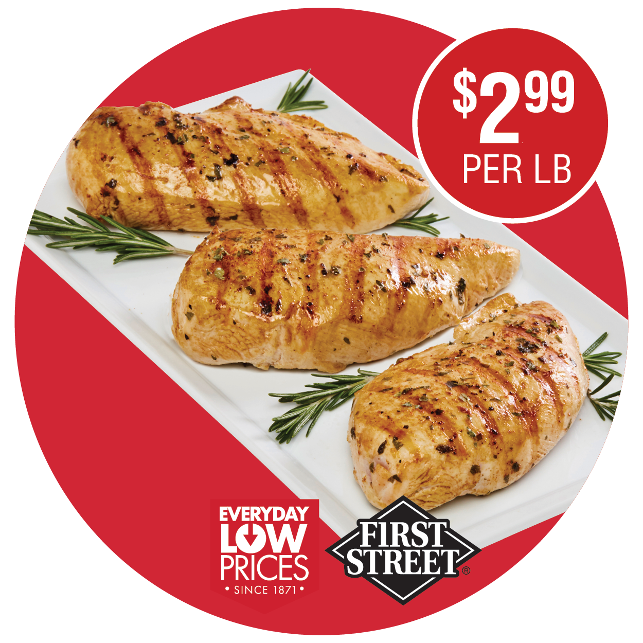FIRST STREET FRESH BONELESS SKINLESS CHICKEN BREASTS