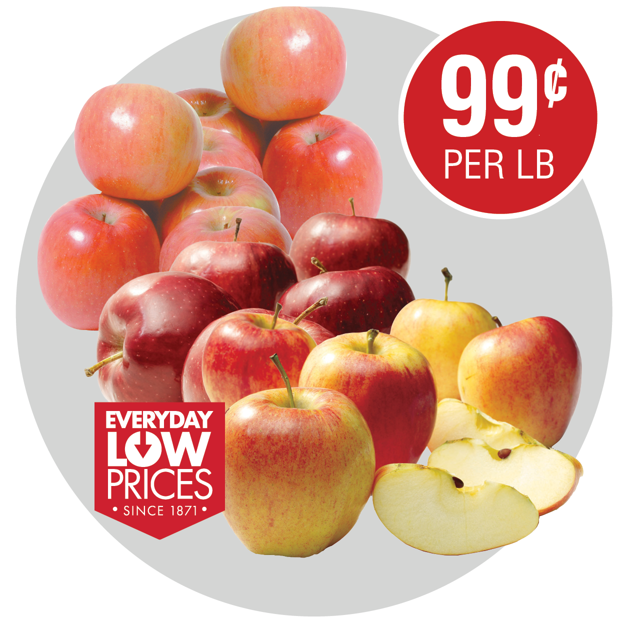 GALA, FUJI OR RED DELICIOUS APPLES