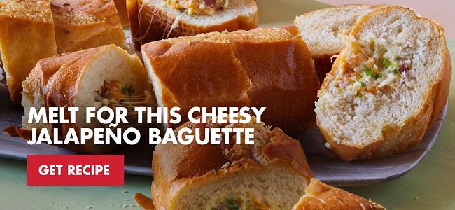 Cheesy Jalapeño Baguette recipe