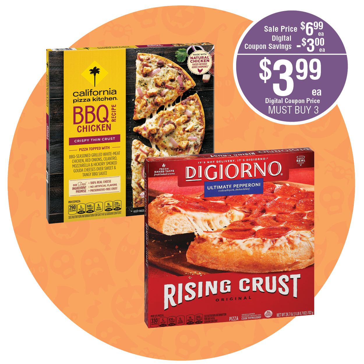 CALIFORNIA PIZZA KITCHEN OR DIGIORNO RISING CRUST PIZZA