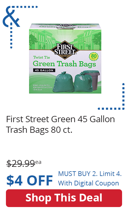 FS 45 Gal Green Trsh Bag