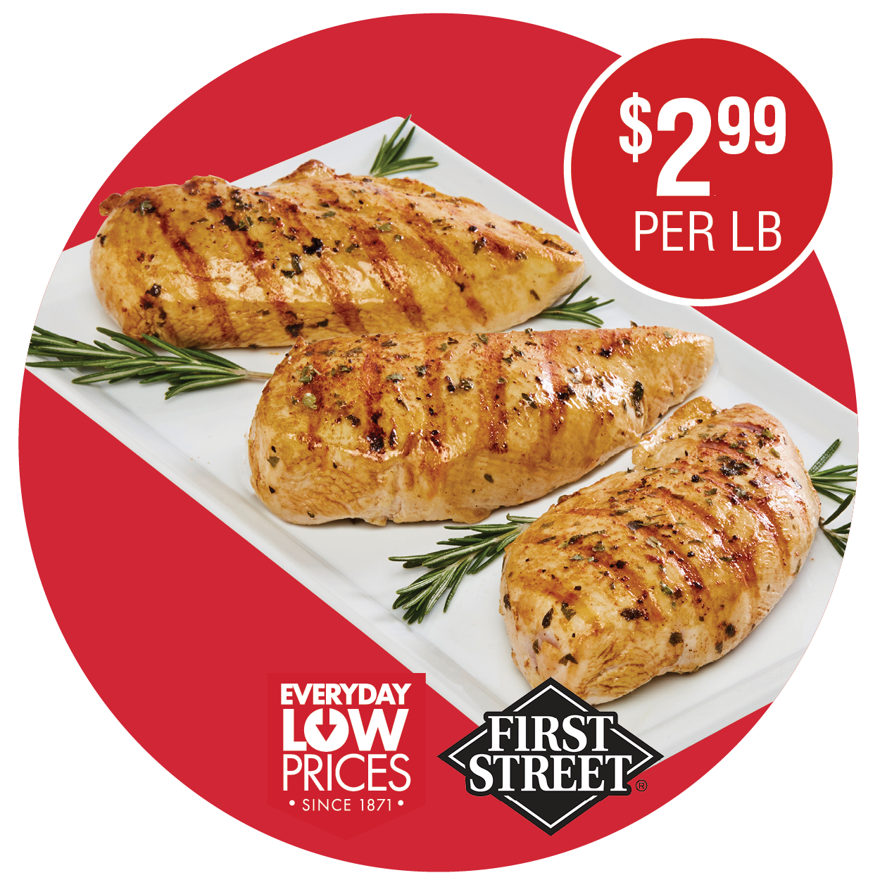 FIRST STREET FRESH BONELESS SKINLESS CHICKEN BREASTS