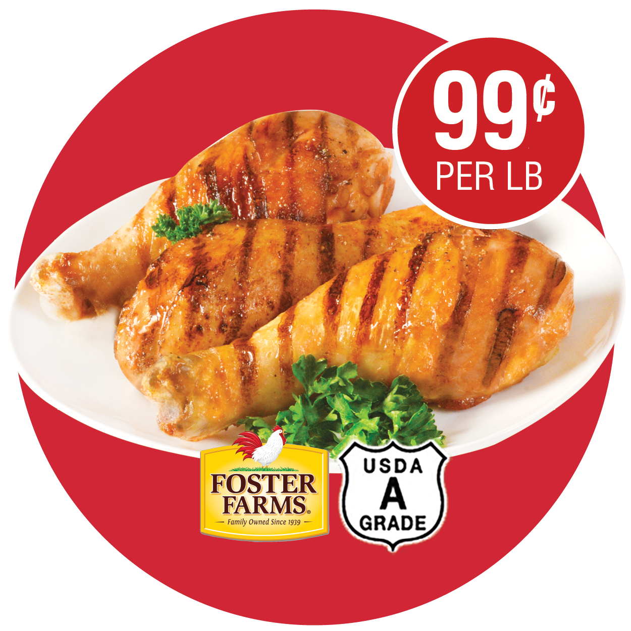 FOSTER FARMS FRESH CHICKEN DRUMSTICKS