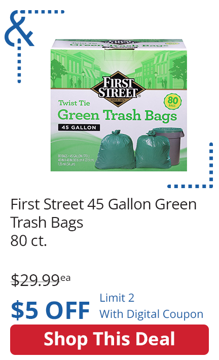 FS 45 Gal Green Trsh Bag