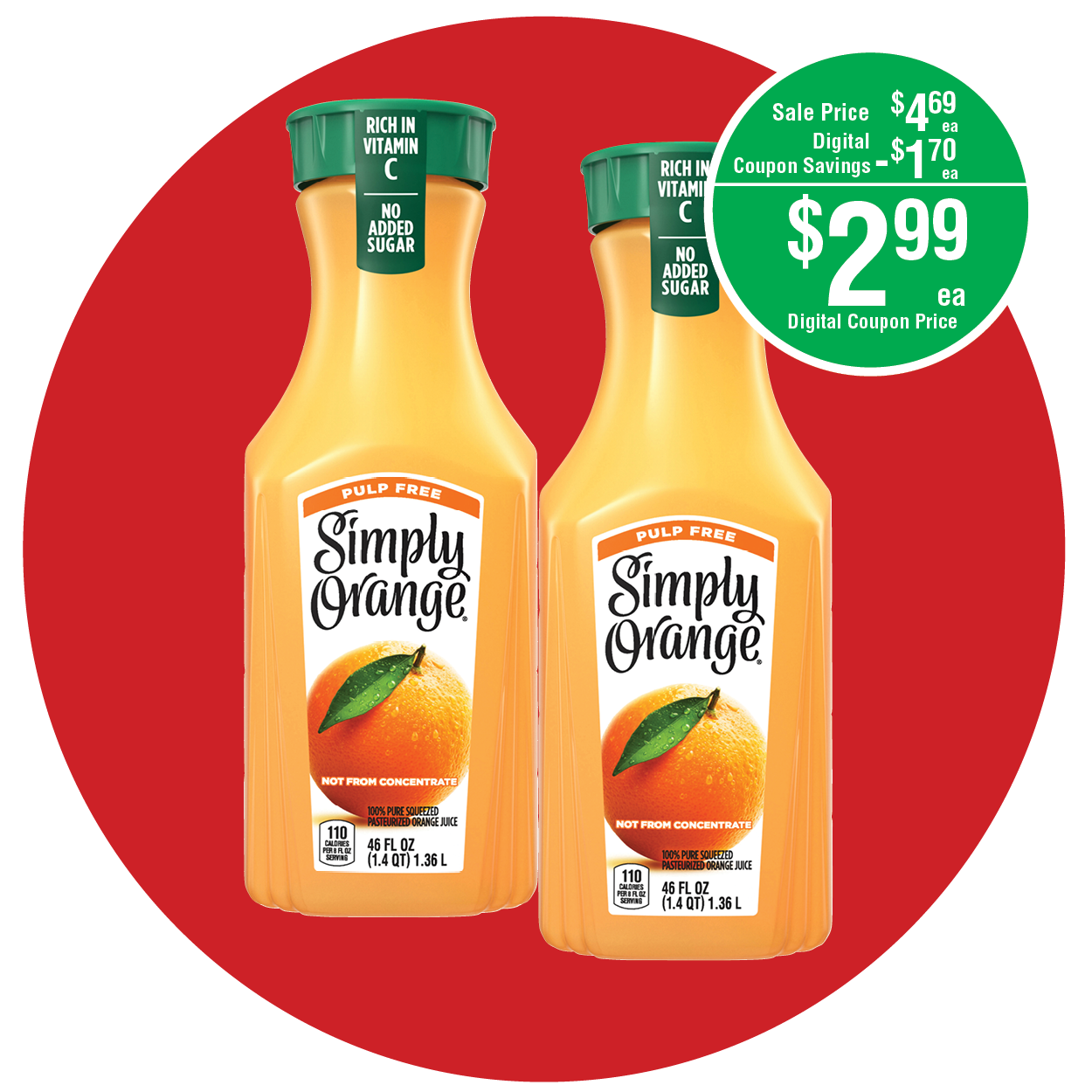 SIMPLY ORANGE 100% ORANGE JUICE