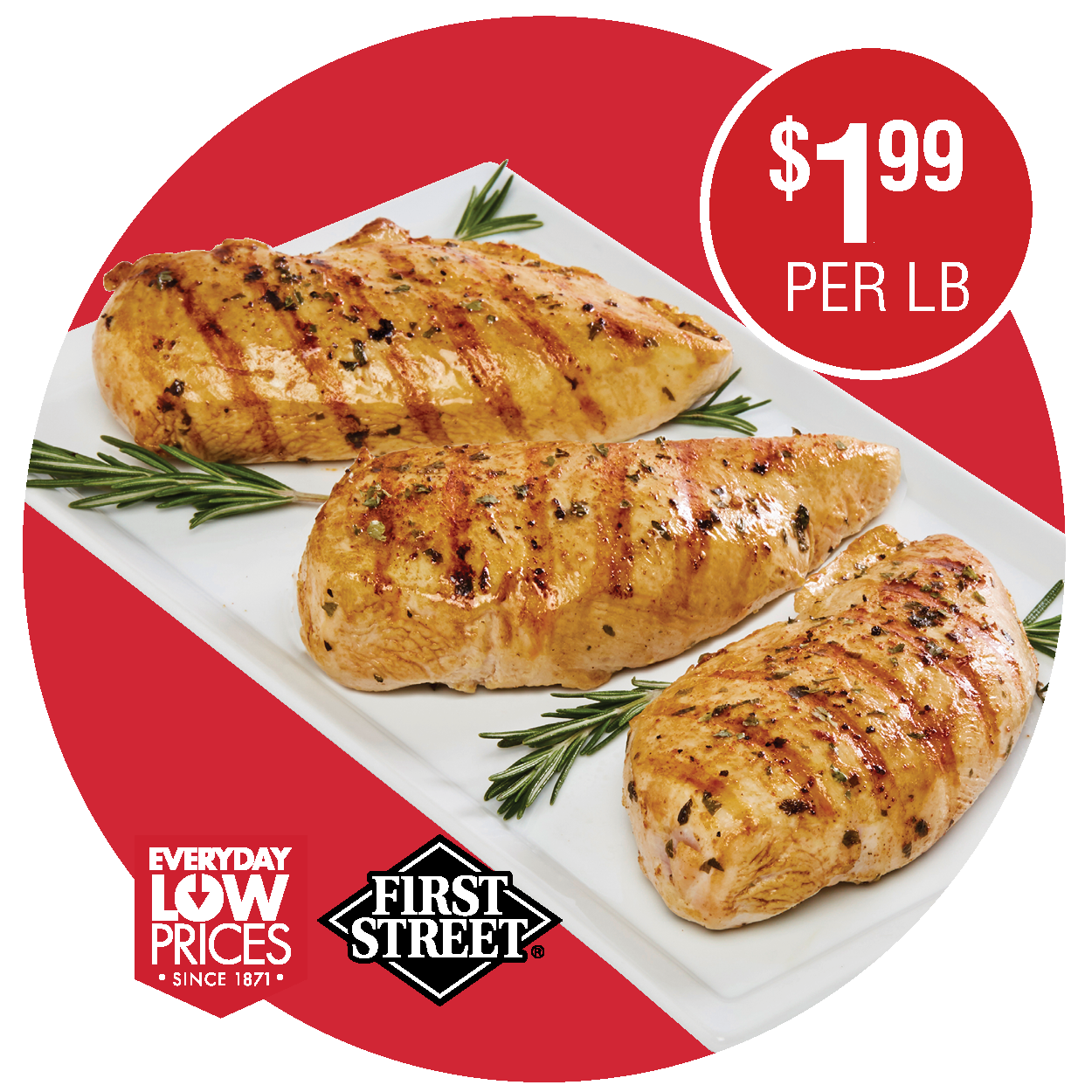FIRST STREET FRESH BONELESS SKINLESS CHICKEN BREASTS