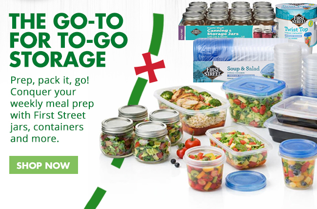 First Street Jars & food trays