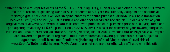 General Mills (CPG) disclaimer